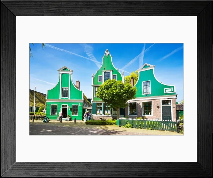 Framed Print : Traditional architecture in Zaanse Schans - Holland Netherlands Framed Print : Traditional architecture in Zaanse Schans - Holland Netherlands