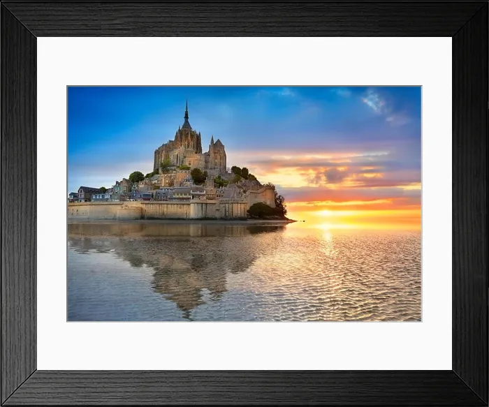 Framed Print : Mont Saint Michel, Normandy, France Framed Print : Mont Saint Michel, Normandy, France