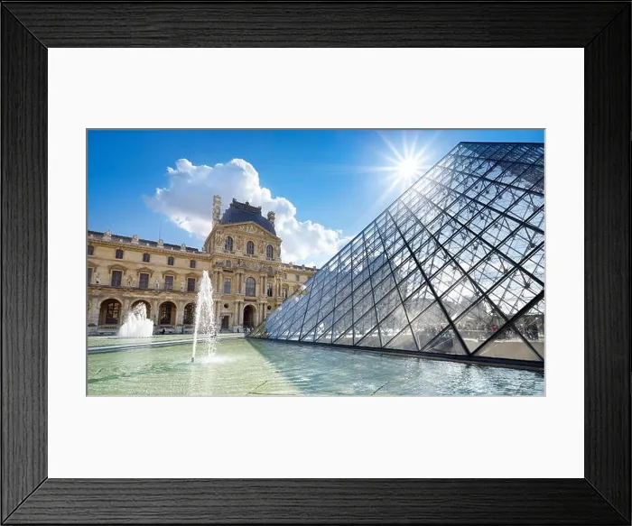Framed Print : Glass pyramid Louvre Museum, Paris, France Framed Print : Glass pyramid Louvre Museum, Paris, France