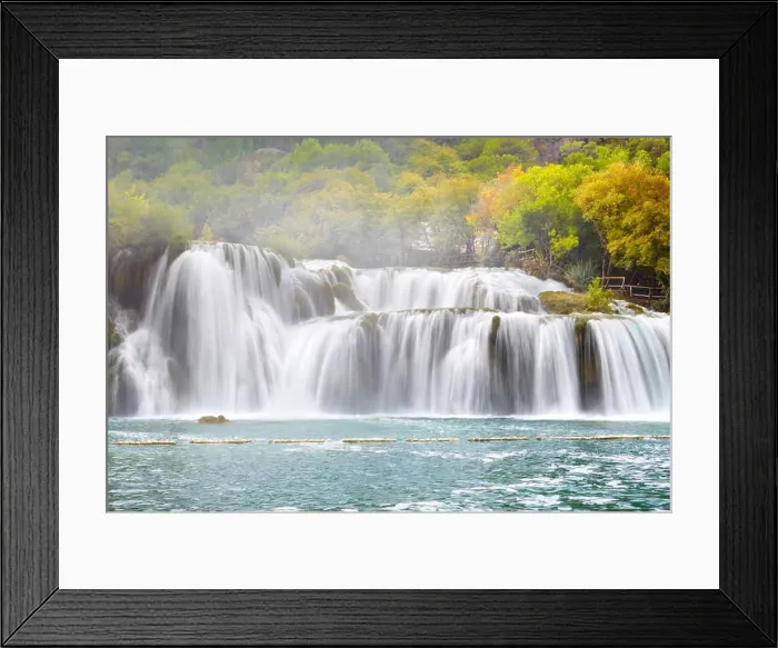 Framed Print : Krka waterfalls, Krka National Park, Croatia, Europe Framed Print : Krka waterfalls, Krka National Park, Croatia, Europe