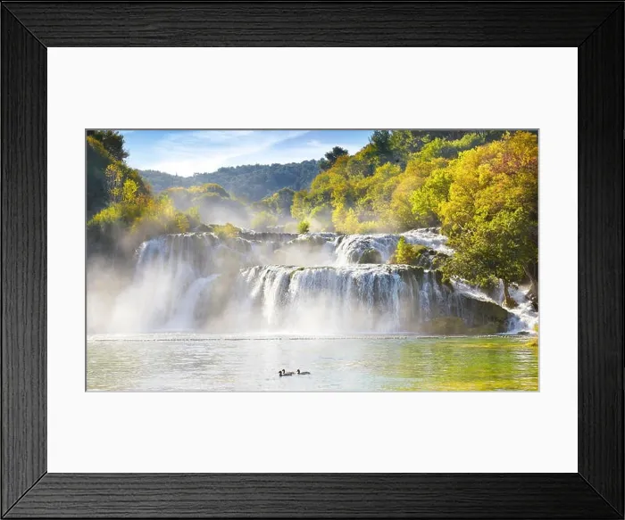 Framed Print : Krka waterfalls, Krka National Park, Croatia, Europe Framed Print : Krka waterfalls, Krka National Park, Croatia, Europe