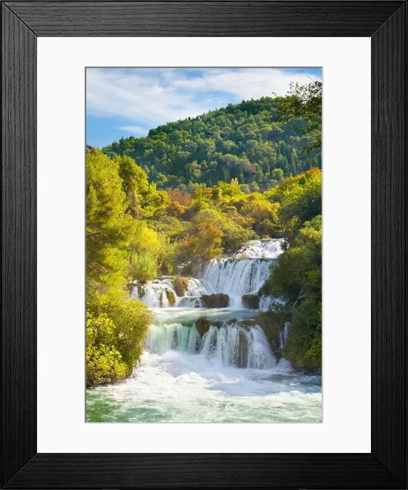 Framed Print : Krka waterfalls, Krka National Park, Croatia, Europe Framed Print : Krka waterfalls, Krka National Park, Croatia, Europe