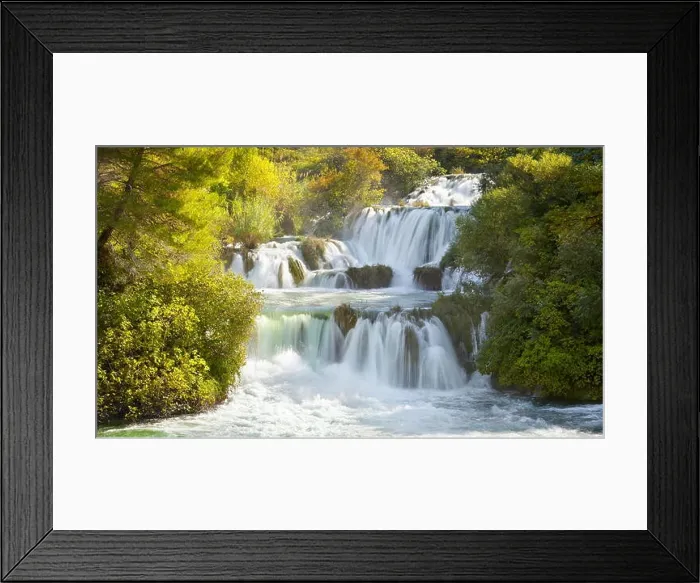 Framed Print : Krka waterfalls, Krka National Park, Croatia, Europe Framed Print : Krka waterfalls, Krka National Park, Croatia, Europe