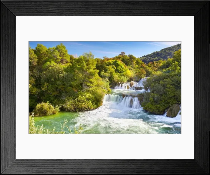 Framed Print : Krka waterfalls, Krka National Park, Croatia, Europe Framed Print : Krka waterfalls, Krka National Park, Croatia, Europe
