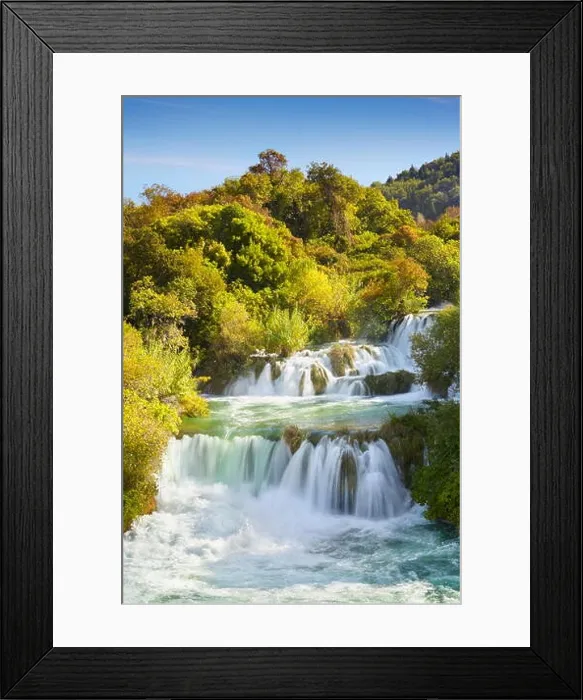Framed Print : Krka waterfalls, Krka National Park, Croatia, Europe Framed Print : Krka waterfalls, Krka National Park, Croatia, Europe