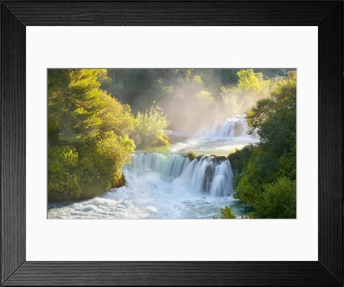 Framed Print : Krka waterfalls, Krka National Park, Croatia, Europe Framed Print : Krka waterfalls, Krka National Park, Croatia, Europe