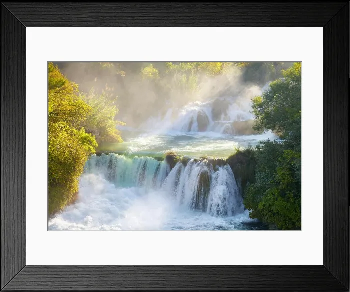 Framed Print : Krka waterfalls, Krka National Park, Croatia, Europe Framed Print : Krka waterfalls, Krka National Park, Croatia, Europe