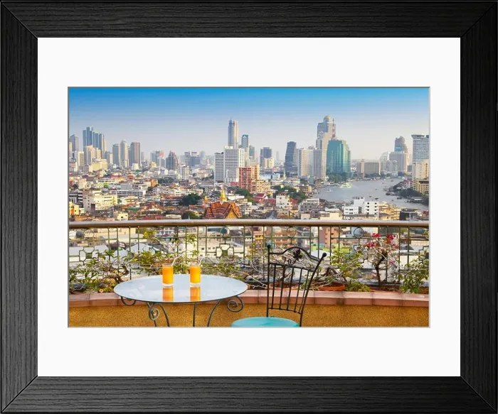 Framed Print : Thailand - Bangkok city aerial skyline, Bangkok Framed Print : Thailand - Bangkok city aerial skyline, Bangkok