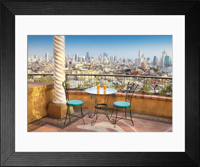 Framed Print : Bangkok cityscape aerial view from, Thailand Framed Print : Bangkok cityscape aerial view from, Thailand