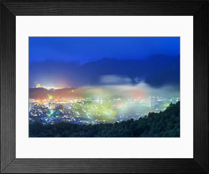 Framed Print : Chichibu, Saitama, Japan at twilight Framed Print : Chichibu, Saitama, Japan at twilight
