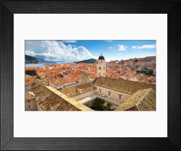 Framed Print : Aerial view of Dubrovnik Old Town, Croatia Framed Print : Aerial view of Dubrovnik Old Town, Croatia