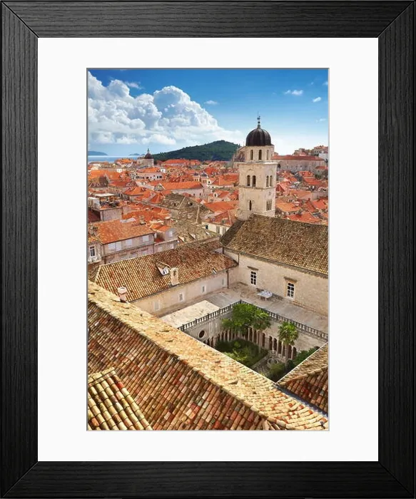 Framed Print : Dubrovnik Old Town city - view from the Old Town Walls, Dubrovnik, Croatia Framed Print : Dubrovnik Old Town city - view from the Old Town Walls, Dubrovnik, Croatia