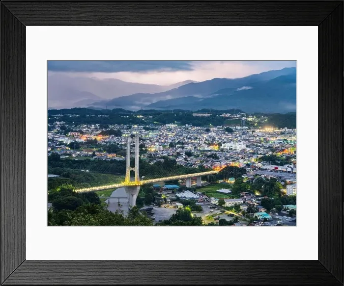 Framed Print : Chichibu, Saitama, Japan at twilight Framed Print : Chichibu, Saitama, Japan at twilight
