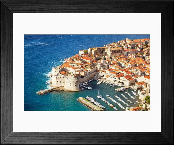Framed Print : Aerial view of Dubrovnik, Croatia, Europe Framed Print : Aerial view of Dubrovnik, Croatia, Europe