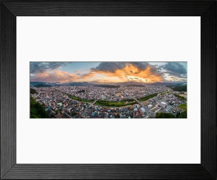Framed Print : Takayama, Gifu, Japan skyline at dusk Framed Print : Takayama, Gifu, Japan skyline at dusk