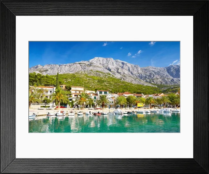 Framed Print : Baska Voda Harbour, Makarska Riviera - Croatia Framed Print : Baska Voda Harbour, Makarska Riviera - Croatia