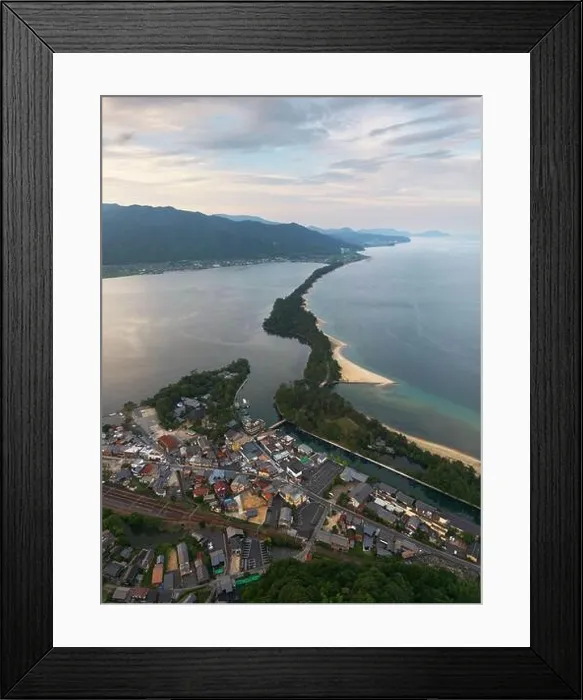 Framed Print : Amanohashidate, Kyoto, Japan overlooking the sandbar Framed Print : Amanohashidate, Kyoto, Japan overlooking the sandbar