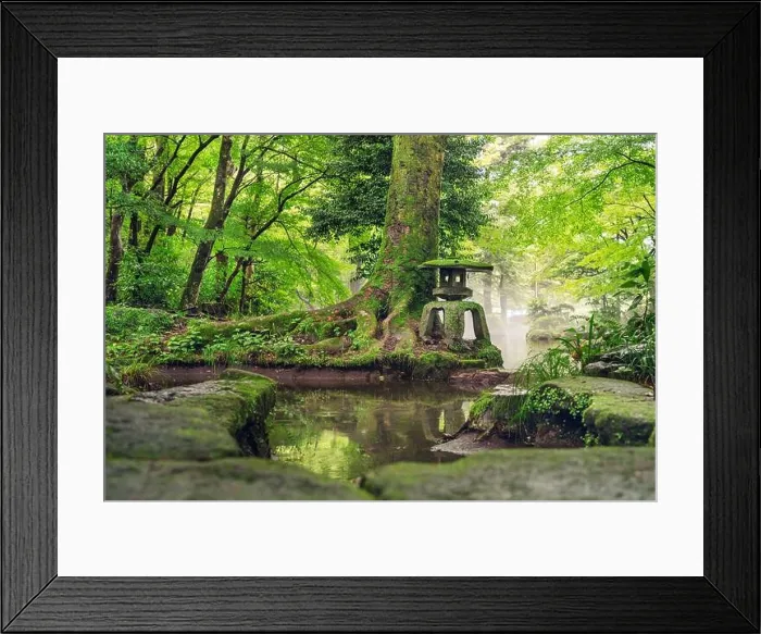 Framed Print : Japanese lantern on a pond in Gifu Park, Gifu, Japan Framed Print : Japanese lantern on a pond in Gifu Park, Gifu, Japan