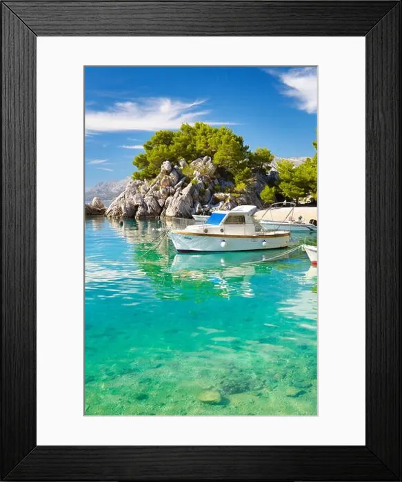Framed Print : Brela, Makarska Riviera, Croatia, Europe Framed Print : Brela, Makarska Riviera, Croatia, Europe