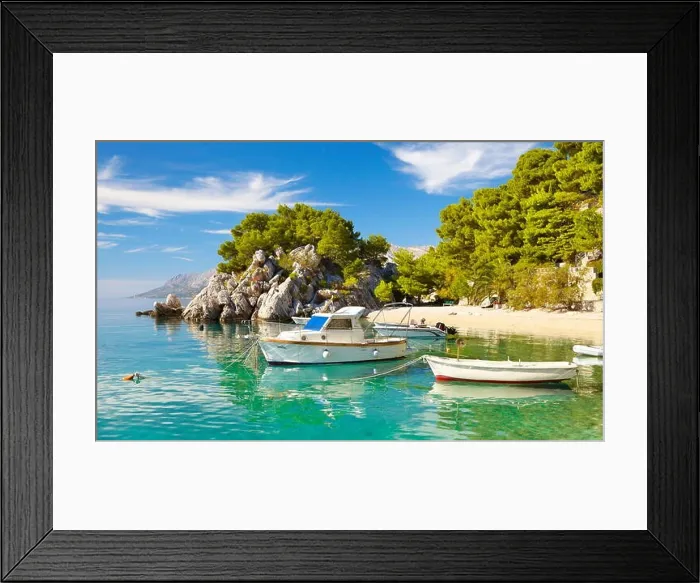 Framed Print : Makarska Riviera Coast, Brela Beach, Croatia Framed Print : Makarska Riviera Coast, Brela Beach, Croatia