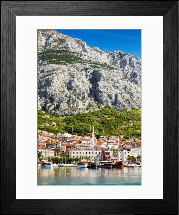 Framed Print : Makarska village, Makarska Riviera - Croatia Framed Print : Makarska village, Makarska Riviera - Croatia