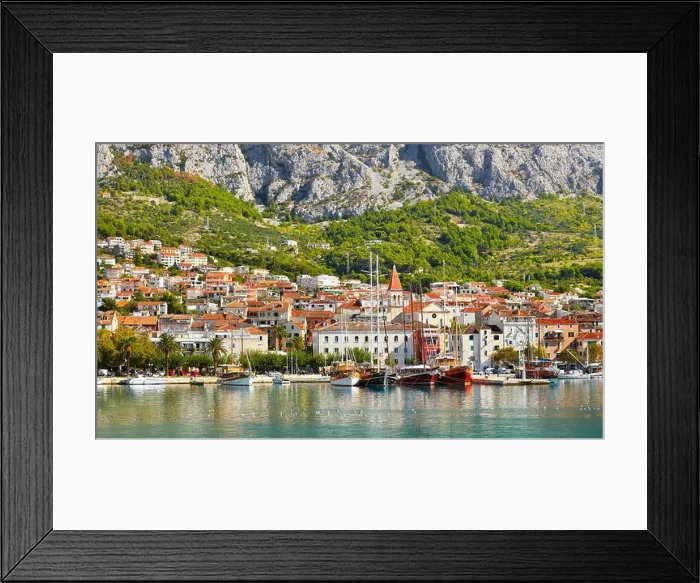 Framed Print : Makarska village, Makarska Riviera - Croatia Framed Print : Makarska village, Makarska Riviera - Croatia