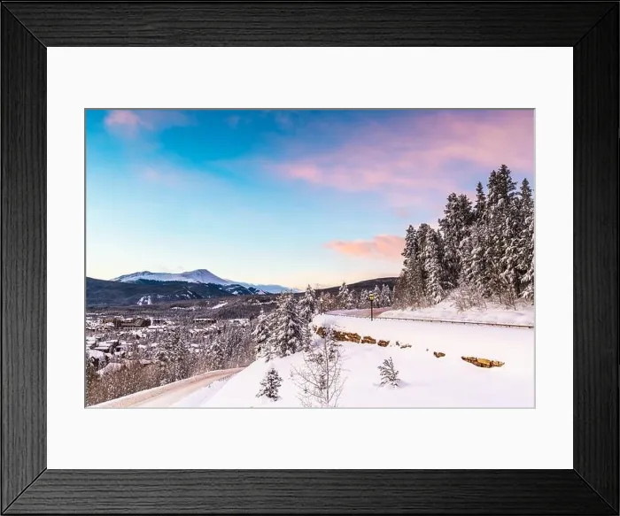 Framed Print : Breckenridge, Colorado, USA town skyline in winter at dawn Framed Print : Breckenridge, Colorado, USA town skyline in winter at dawn