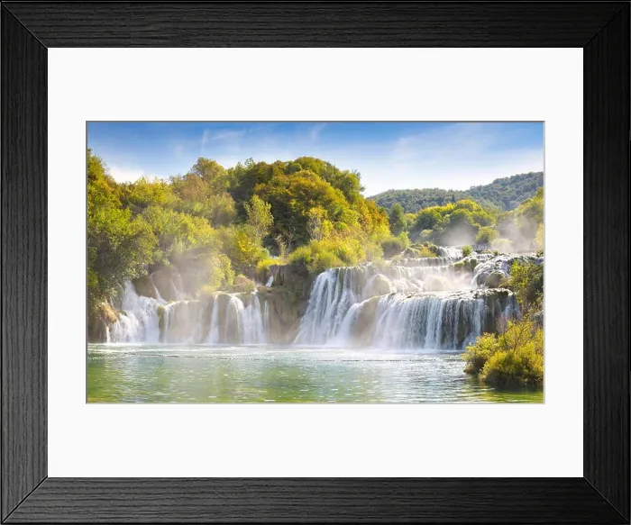 Framed Print : Krka waterfalls, Krka National Park, Croatia, Europe Framed Print : Krka waterfalls, Krka National Park, Croatia, Europe