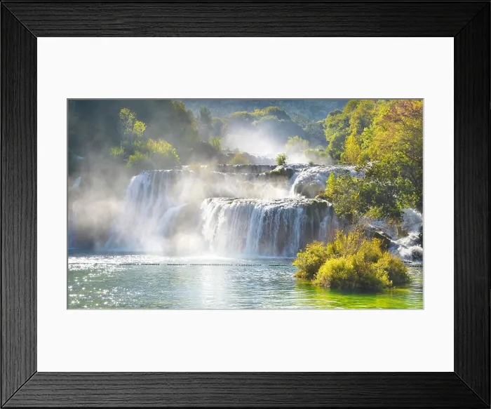 Framed Print : Krka waterfalls, Krka National Park, Croatia, Europe Framed Print : Krka waterfalls, Krka National Park, Croatia, Europe