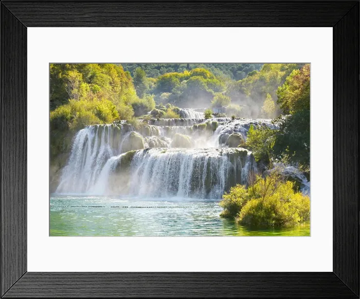Framed Print : Krka waterfalls, Krka National Park, Croatia, Europe Framed Print : Krka waterfalls, Krka National Park, Croatia, Europe