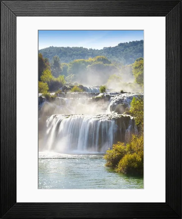 Framed Print : Krka waterfalls, Krka National Park, Croatia, Europe Framed Print : Krka waterfalls, Krka National Park, Croatia, Europe