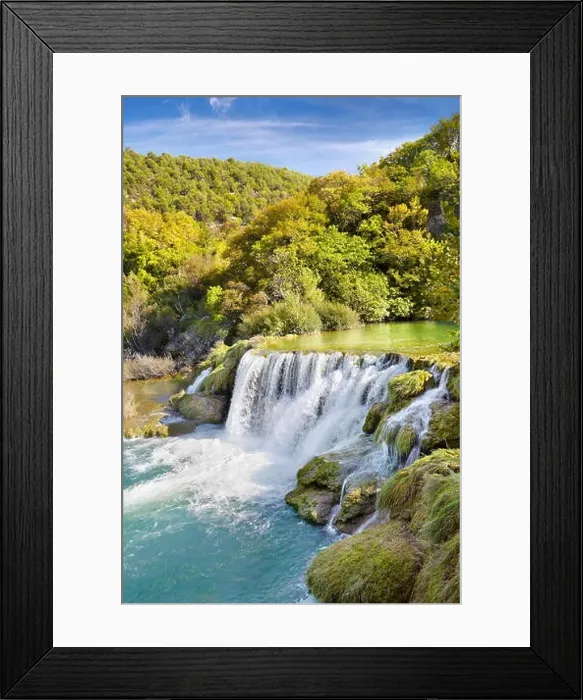 Framed Print : Krka waterfalls, Krka National Park, Croatia, Europe Framed Print : Krka waterfalls, Krka National Park, Croatia, Europe