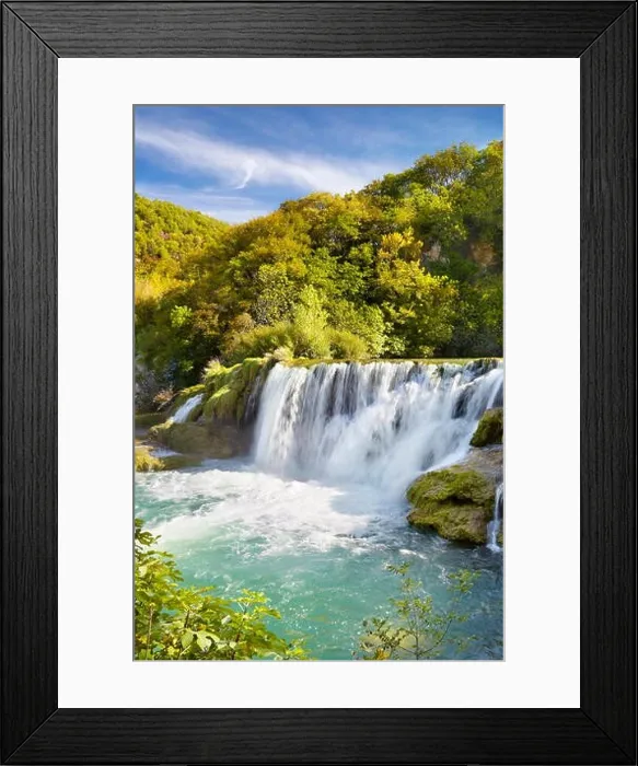 Framed Print : Krka waterfalls, Krka National Park, Croatia, Europe Framed Print : Krka waterfalls, Krka National Park, Croatia, Europe