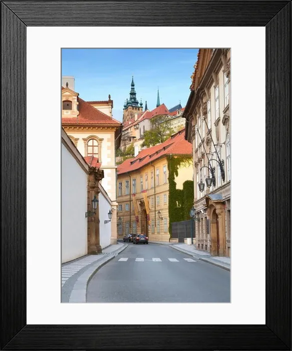 Framed Print : The street to the Hradcany Castle, Prague, Europe Framed Print : The street to the Hradcany Castle, Prague, Europe