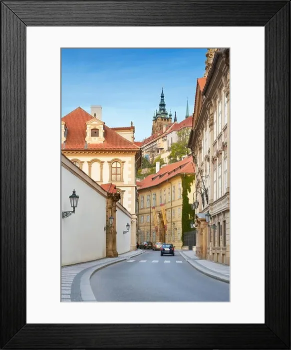 Framed Print : The street to the Hradcany Castle, Prague, Europe Framed Print : The street to the Hradcany Castle, Prague, Europe