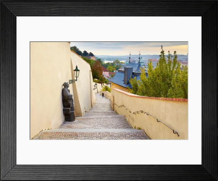 Framed Print : The street to the Hradcany Castle, Prague, Europe Framed Print : The street to the Hradcany Castle, Prague, Europe