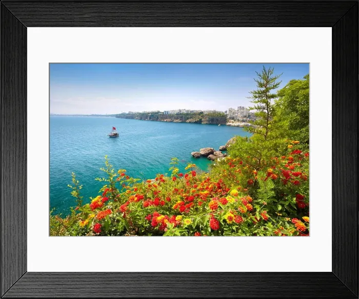 Framed Print : Seashore in Antalya, Turkey Framed Print : Seashore in Antalya, Turkey