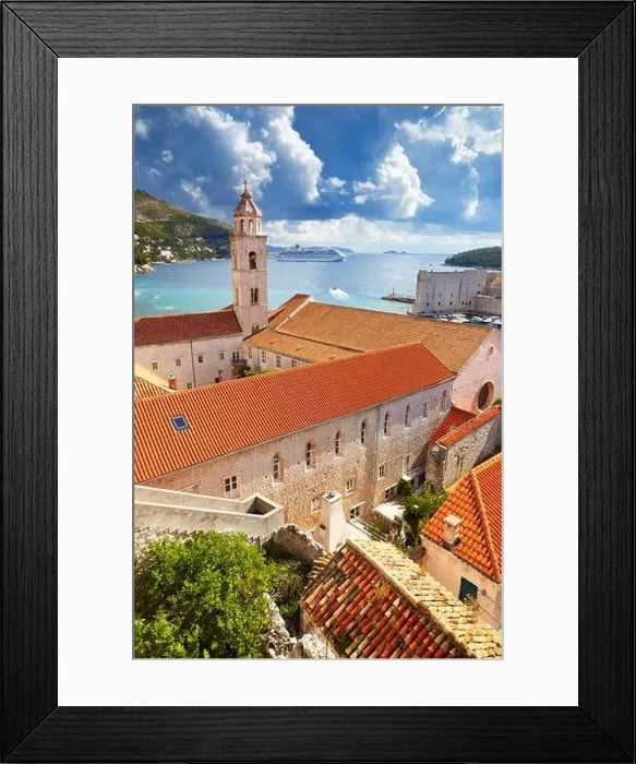 Framed Print : Dubrovnik Old Town cityscape, view from Old Town Walls, Croatia Framed Print : Dubrovnik Old Town cityscape, view from Old Town Walls, Croatia