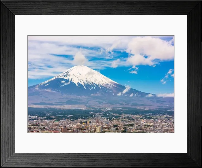 Framed Print : Gotemba City, Japan with Mt. Fuji Framed Print : Gotemba City, Japan with Mt. Fuji