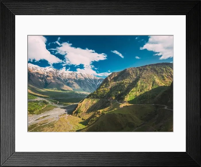 Framed Print : Georgia. Georgian Military Road (Voyenno-Gruzinskaya doroga) is the historic name for a major route through the Caucasus from Georgia to Russia. The G Framed Print : Georgia. Georgian Military Road (Voyenno-Gruzinskaya doroga) is the historic name for a major route through the Caucasus from Georgia to Russia. The G