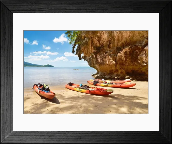 Framed Print : Thailand - Krabi province, Phang Nga Bay, canoe trip Framed Print : Thailand - Krabi province, Phang Nga Bay, canoe trip