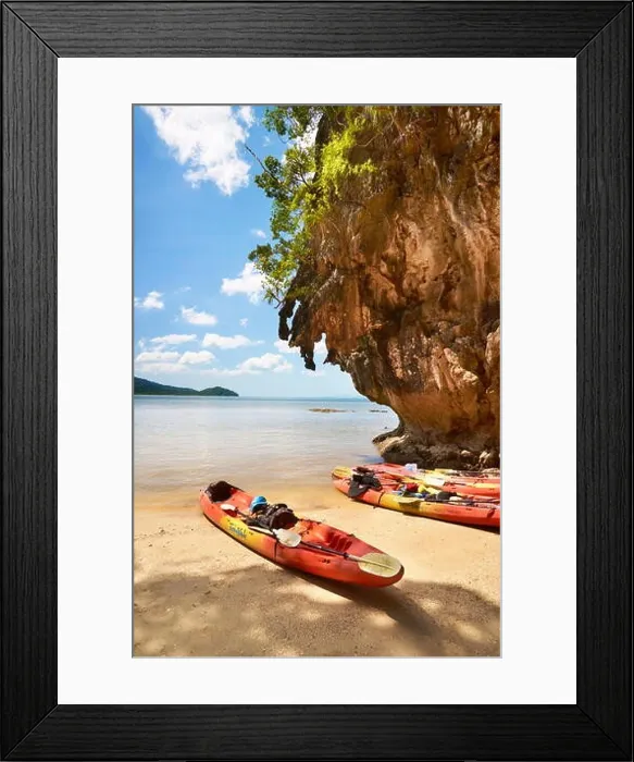 Framed Print : Thailand - Krabi province, Phang Nga Bay, canoe trip Framed Print : Thailand - Krabi province, Phang Nga Bay, canoe trip