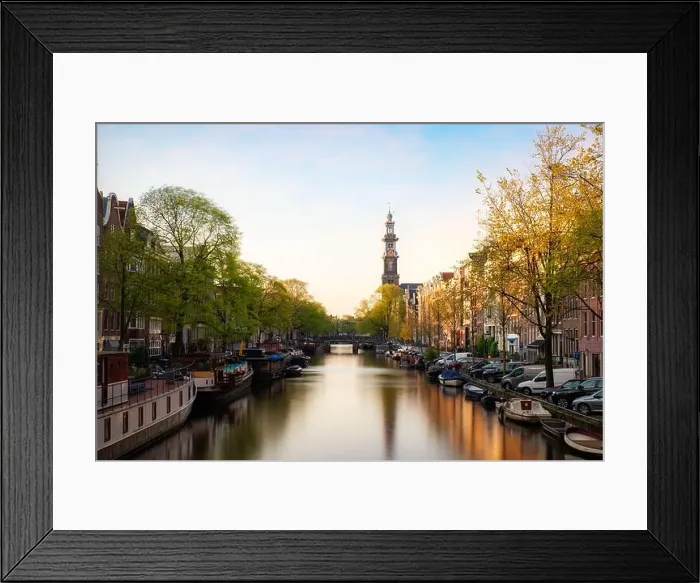 Framed Print : Canals of Amsterdam during sunset in Netherlands. Amsterdam is the capital and most populous city of the Netherlands. Landscape and culture travel, or Framed Print : Canals of Amsterdam during sunset in Netherlands. Amsterdam is the capital and most populous city of the Netherlands. Landscape and culture travel, or