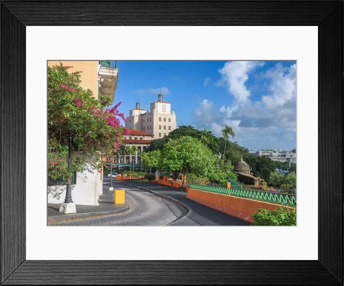 Framed Print : San Juan, Puerto Rico streets and cityscape Framed Print : San Juan, Puerto Rico streets and cityscape