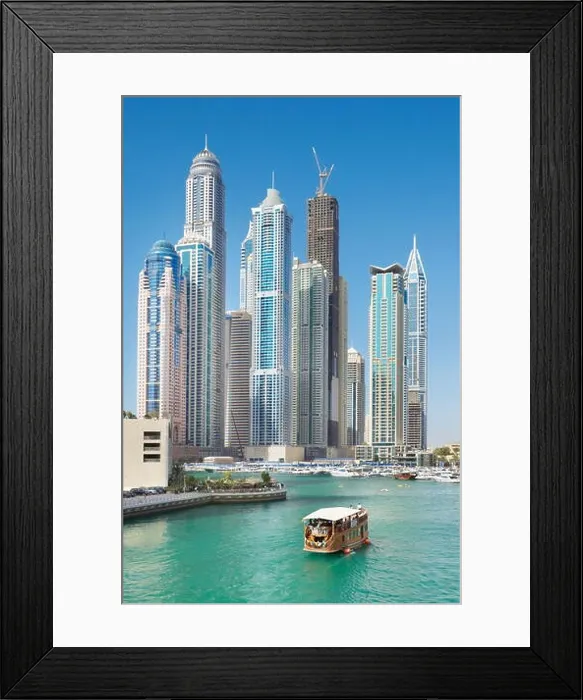 Framed Print : Dubai skyline - Marina, United Arab Emirates Framed Print : Dubai skyline - Marina, United Arab Emirates
