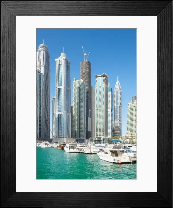 Framed Print : Dubai skyline - Marina, United Arab Emirates Framed Print : Dubai skyline - Marina, United Arab Emirates