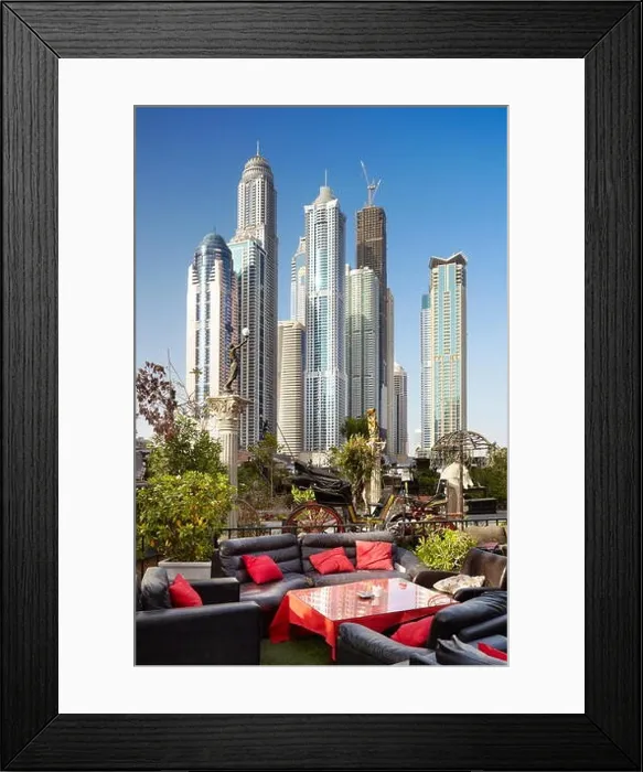 Framed Print : Dubai cityscape - Marina, United Arab Emirates Framed Print : Dubai cityscape - Marina, United Arab Emirates