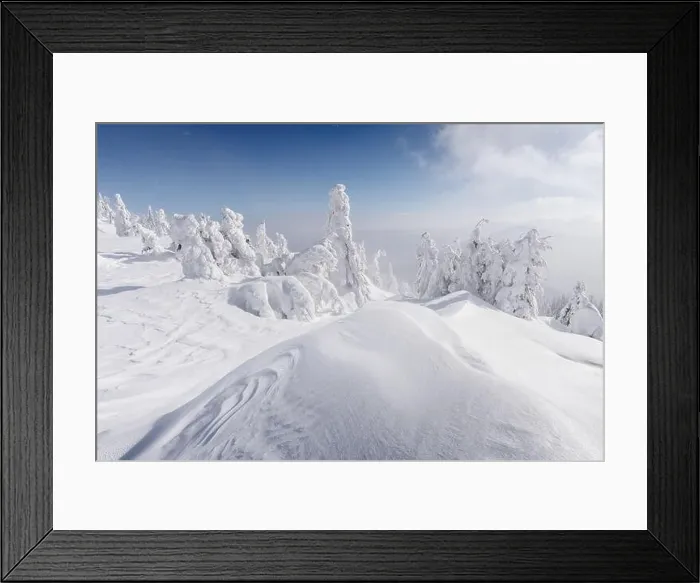 Framed Print : Fantastic winter landscape with snowy trees and blue sky. Carpathian mountains, Ukraine, Europe. Christmas holiday concept Framed Print : Fantastic winter landscape with snowy trees and blue sky. Carpathian mountains, Ukraine, Europe. Christmas holiday concept