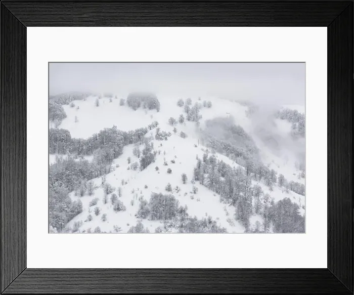 Framed Print : Fantastic winter landscape with snowy forest. Snow covered trees on foggy hills. Carpathian mountains, Ukraine, Europe. Christmas holiday concept Framed Print : Fantastic winter landscape with snowy forest. Snow covered trees on foggy hills. Carpathian mountains, Ukraine, Europe. Christmas holiday concept