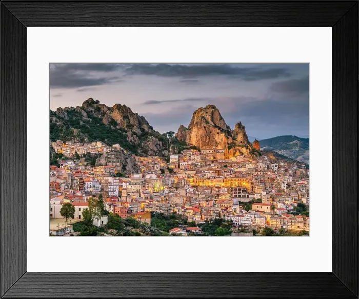 Framed Print : Gagliano Castelferrato, Sicily, Italy at dusk Framed Print : Gagliano Castelferrato, Sicily, Italy at dusk